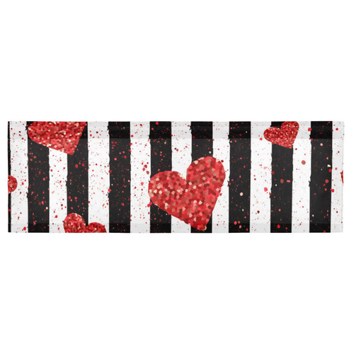 Augenstern Window Topper Curtain Vertical-Stripes-Love-Heart 54x18 inch Valance Short Curtain for Kitchen Windows/Bathroom/Living Room/Bedroom Augenstern Window Topper Curtain Vertical-Stripes-Love-Heart 54x18 inch Valance Short Curtain for Kitchen Windows/Bathroom/Living Room/Bedroom