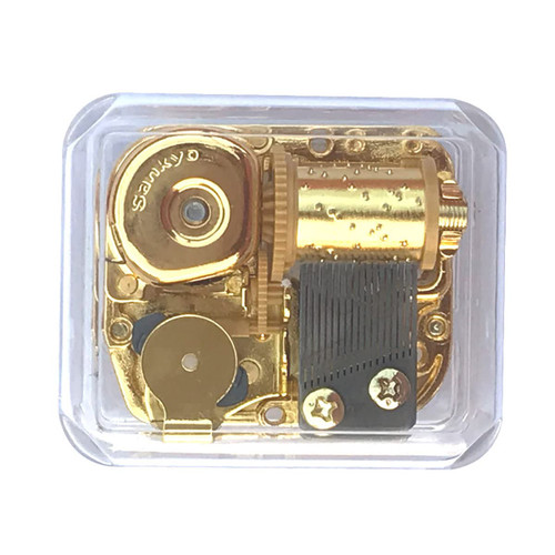 Play [ Rock a Bye Baby ] Clear Acrylic Wind up Music Box with Sankyo Musical Movement