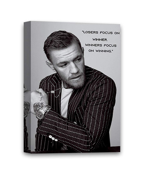 Funny Ugly Christmas Sweater Conor McGregor Quotes Canvas Wall Art Ready to Hang Picture Monochrome Decor Handsome McGregor Photo Classic Style McGregor Portrait Art 8" x 12"
