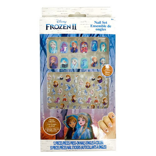Disney Frozen 2 Girls Press on Nail Set - Frozen Pretend Fake Nails for Kids Featuring Anna, Elsa, Olaf, Perfect Disney Press On Nails and Stickers for Makeover Playdates and Sleepovers - 66 Pieces Disney Frozen 2 Girls Press on Nail Set - Frozen Pretend Fake Nails for Kids Featuring Anna, Elsa, Olaf, Perfect Disney Press On Nails and Stickers for Makeover Playdates and Sleepovers - 66 Pieces