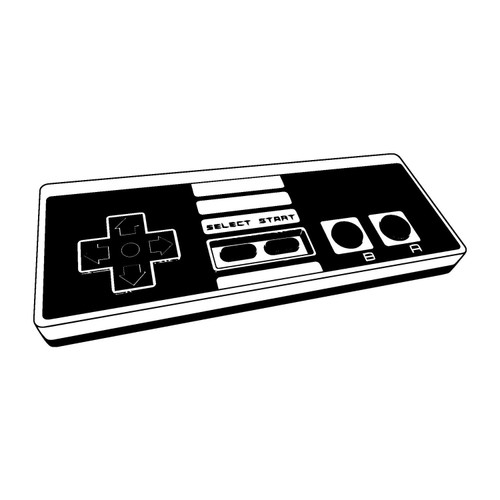 Gamer Sticker-Retro Video Game Controller-Wall Decal Joystick Gamepad Gamer Room-Wall Stickers Decor-Removable Wall Decals-0-004BGN56-11x17 in