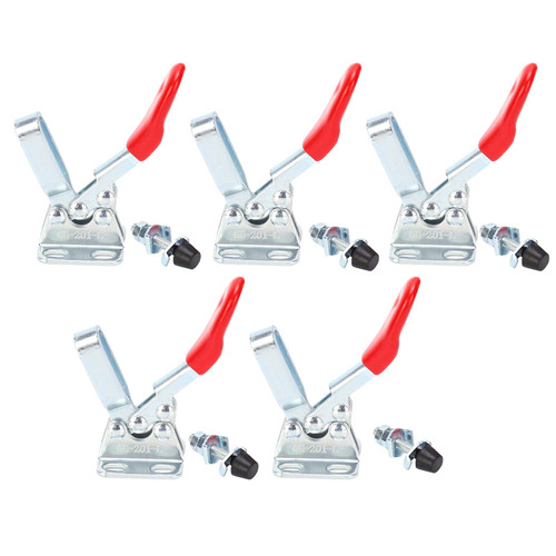 5Pcs Horizontal Toggle Clamp Fixture Quick Release Hold Down Clamp Woodworking Tools, Holding Force 27kg