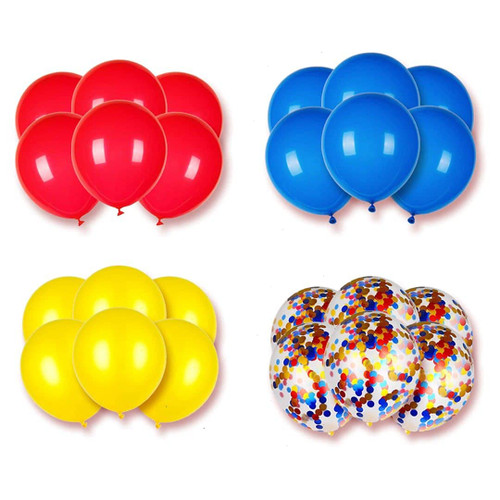 24 PCS Carnival Party Balloons 12" Carnival Theme Party Decorations Carnival Balloon Bouquet Carnival Birthday Party Decorations Circus Carnival Decorations