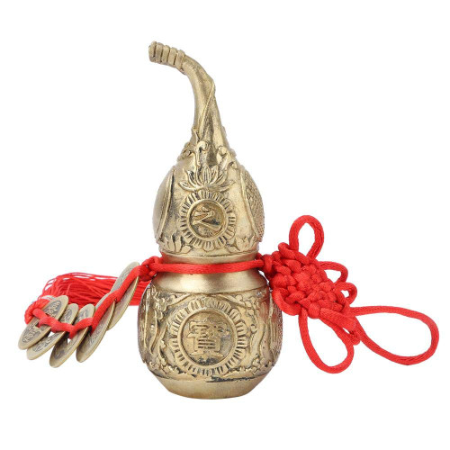Wu Lou Feng Shui Wu Lou Gourd, Calabash Gourd, Gourd, Copper Gourd Restaurant for Home Use Shop Gift
