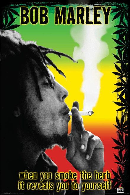 Pyramid America Bob Marley Herb Quote Cool Wall Decor Art Print Poster 24x36