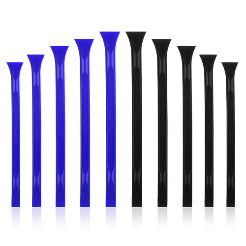 Grevosea 10 Pieces Plastic Scraper Tool, Lottery Ticket Scratcher Tool Carbon Fiber Multi-purpose Scraper Non-scratch Cleaning Tool for Tight Spaces Crevices Stickers Labels Oil Stains Food Dirt