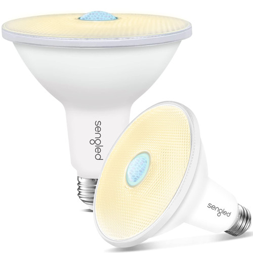 Sengled Motion Sensor Light Bulbs, Outdoor Flood Light Bulbs Motion Activated, PAR38 Led Porch Lights with Dusk to Dawn Sensor, Waterproof, 3000K Warm White, 1500LM, 2 Pack