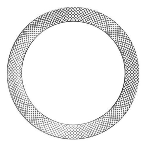 Kaya Plastic Diamond Rim Appetizer/Salad Plates - 7.5" | Round | White/Gold | Pack of 10