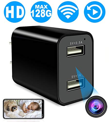 Hidden Camera, Spy Camera with Remote Viewing, 1080P HD H.264 Nanny Camera with Motion Detection for Home Office Security Surveillance, No Audio