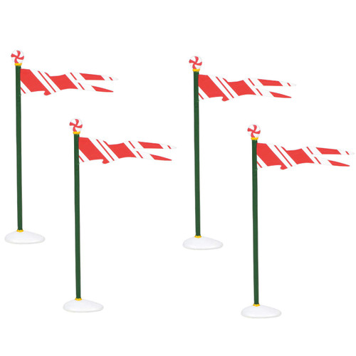 Department 56 Village Collection Accessories Peppermint Pennants Figurine Set, 0.75 Inch, Multicolor
