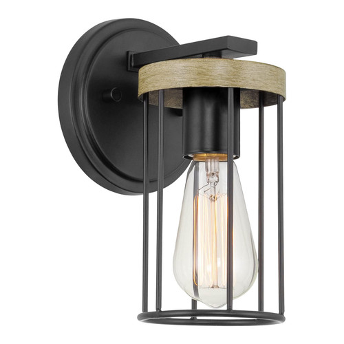Kira Home Dayton 9" 1-Light Farmhouse Wall Sconce, Smoked Birch Wood Style + Black Finish Kira Home Dayton 9" 1-Light Farmhouse Wall Sconce, Smoked Birch Wood Style + Black Finish