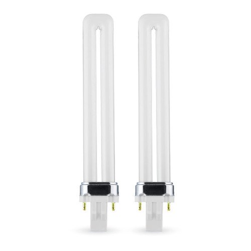 (2 Pack) PL-13W 841, 2 Pin GX23, 13 Watt Single U-Shaped Twin Tube, Compact Fluorescent Light Bulb, Replaces Philips PLS13W41 GX23, Sylvania CF13DS841 GX23
