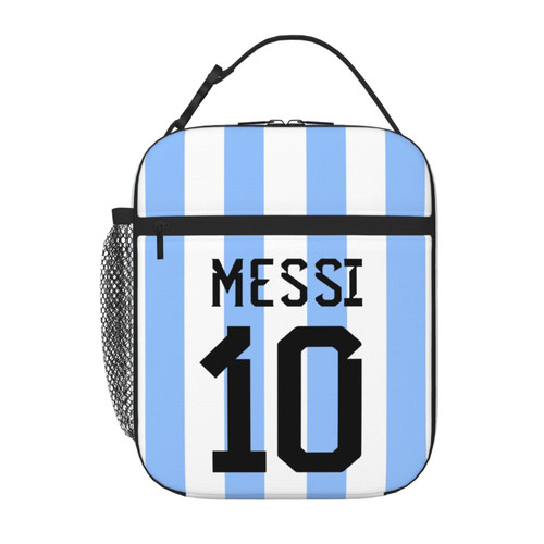 Elehuv Messi Soccer Fans Insulated Lunch Bag For Women Men Insulated Lunch Box For Reusable Lunch Tote Portable Bag For Work, Picnic Or Travel