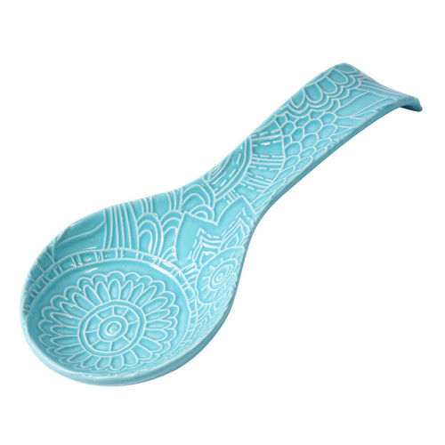Ceramic Spoon Rests for Kitchen, Spoon Rest for Stove Top Countertop Utensil Rest Ladle Spoon Holder, Blue Ceramic Spoon Rests for Kitchen, Spoon Rest for Stove Top Countertop Utensil Rest Ladle Spoon Holder, Blue