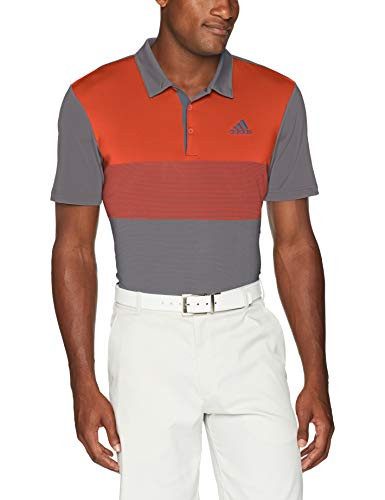 adidas Golf Men's Ultimate Colorblock Polo, Medium, Grey Three F