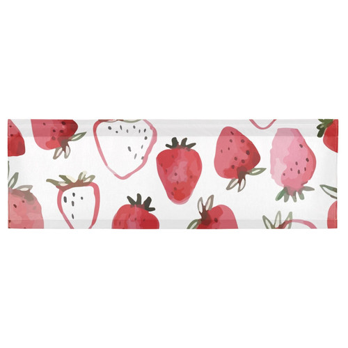 Augenstern Window Topper Curtain Beautiful-Strawberry-Watercolor 54x18 inch Valance Short Curtain for Kitchen Windows/Bathroom/Living Room/Bedroom Augenstern Window Topper Curtain Beautiful-Strawberry-Watercolor 54x18 inch Valance Short Curtain for Kitchen Windows/Bathroom/Living Room/Bedroom