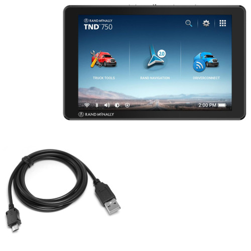 BoxWave Cable Compatible with Rand McNally TND 750 - DirectSync Cable, Durable Charge and Sync Cable for Rand McNally TND 750