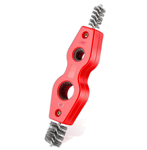 YXQ 4 in 1 Copper Pipe Cleaner Brush Cleaning Tool For Pipe Fittings and Tubing (Red)