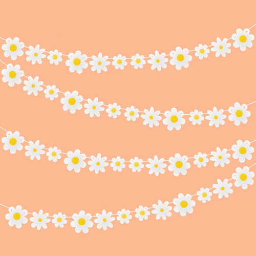 4pcs Daisy Party Banner, Cute Daisy Party Decorations Spring Daisy Groovy Boho Party Banners Daisy Flower Banners Daisy Garlands for Birthday Nursery Party Home Decor 4pcs Daisy Party Banner, Cute Daisy Party Decorations Spring Daisy Groovy Boho Party Banners Daisy Flower Banners Daisy Garlands for Birthday Nursery Party Home Decor