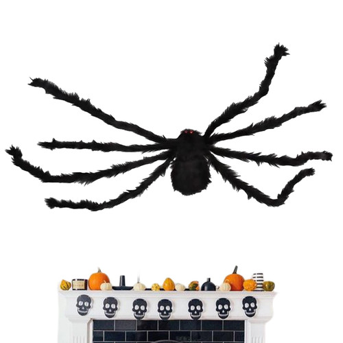 Giant Spider Halloween Decorations,Halloween Giant Spider Web | Scary Fake Huge Spider PDecoration rops, Scary Spider Props Decoration for Yard Party Haunted House Decor