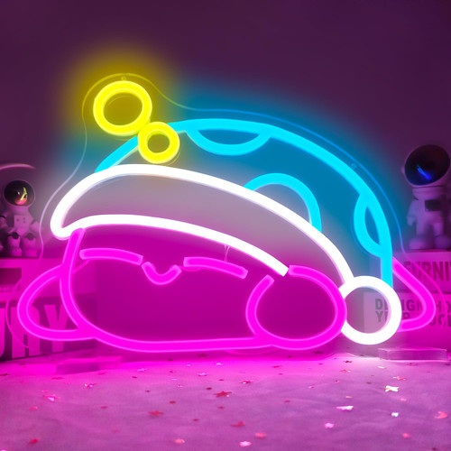 Cowboy Cat Neon Sign Meowdy Cowboy Hat Neon Cat Sign Light Up Signs for Wall LED Signs for Man Cave Kids Bedroom Game Room Party Neon Wall Signs Cat Lights Decor Gift for Kids Boys