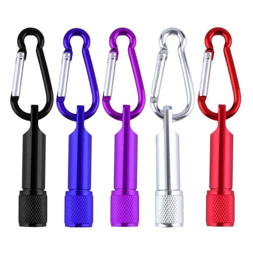 ljhnba 5Pieces Mini LED Flashlight with Carabiner Keychain Flashlight Portable LED Flashlight for Camping Cycling Backpacking