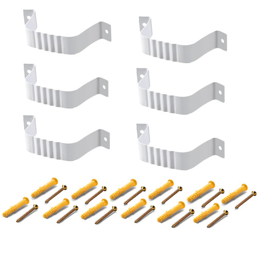 VYH Downspout Adapter Gutter Downspout Strap 3x4 Leader Strap 3x4 (6 Pack) (White)