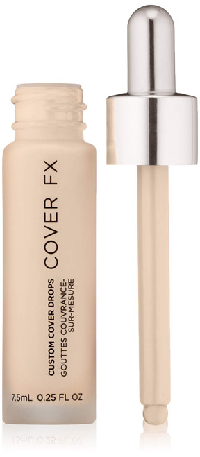 COVER FX Custom Cover Drops, Multi-Use Shade-Adjusting Liquid Foundation and Concealer Makeup, Vegan & Cruelty-Free Lightweight Skin Enhancer, 0.25 Fl Oz, N Fair 1