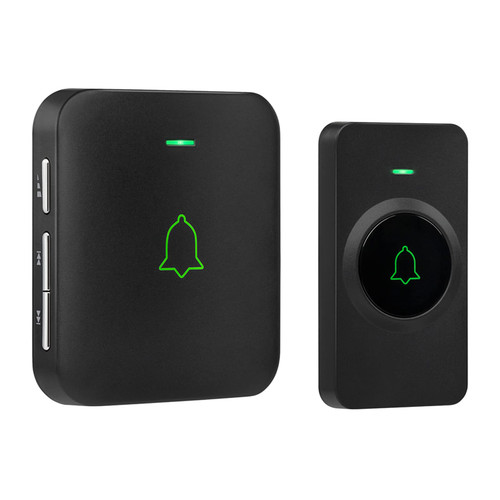 AVANTEK Wireless Doorbell, Mini CB-11 Waterproof Doorbell Chime Operating at 1000 Feet with 52 Melodies, 5 Volume Levels & LED Flash