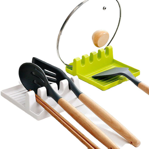 Hendiy 2 Pack Spoon Rest for Kitchen Counter, Utensil Rest with Drip Pad for Multiple Utensils, Spatula Ladle Spoon Rest with Lid Holder for Stove Top Kitchen Gadgets Hendiy 2 Pack Spoon Rest for Kitchen Counter, Utensil Rest with Drip Pad for Multiple Utensils, Spatula Ladle Spoon Rest with Lid Holder for Stove Top Kitchen Gadgets