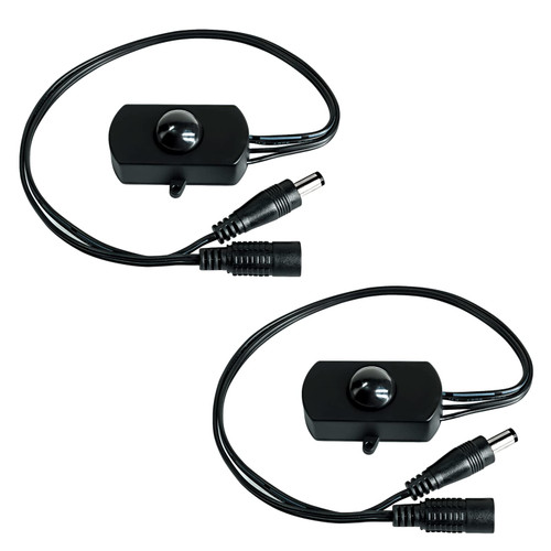 2 Pack Sensky BS010H DC 12V to 30V 3A Mini Pir Motion Sensor Switch,Occupancy Sensor Switch for Gun Safe, Kitchen Cabinet, Pantry, Closet led Lighting (Black-Without Light Sensor)