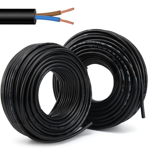 ROVCO 2-Conductor Electrical Wire,65.6FT/20M Low Voltage Landscape Wire, 18 Gauge Wire for Multiple Wiring Applications Such as LED Strips, Lamps, and Automobiles (18AWG)