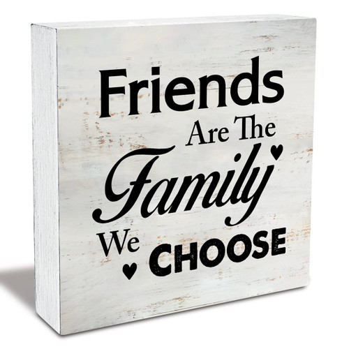 Rustic Friendship Wood Box Sign Friends are the Family We Choose Wooden Box Sign Farmhouse Home Desk Shelf Decor Best Friend Gift (5 X 5 Inch) Rustic Friendship Wood Box Sign Friends are the Family We Choose Wooden Box Sign Farmhouse Home Desk Shelf Decor Best Friend Gift (5 X 5 Inch)