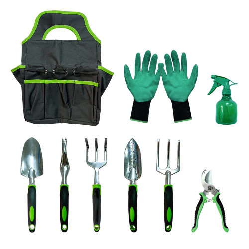 Garden Tool Set Gardening Hand Tools Heavy Duty Gardening Tools Outdoor Hand Tools Extra Succulent Tools Set with Fashion and Durable Garden Tools (Nine Set)