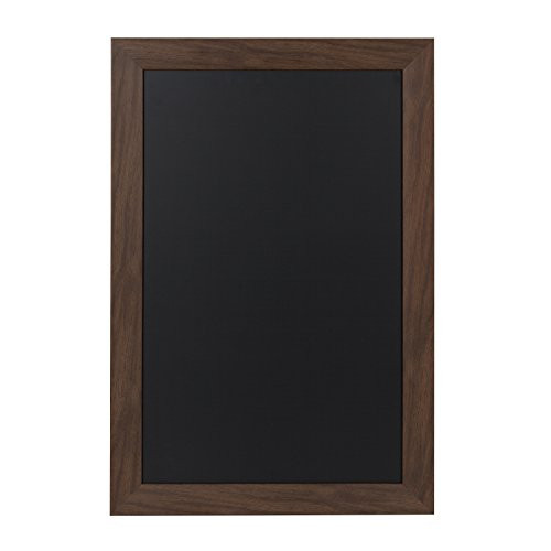 DesignOvation Beatrice Framed Magnetic Chalkboard, 18x27, Walnut Brown