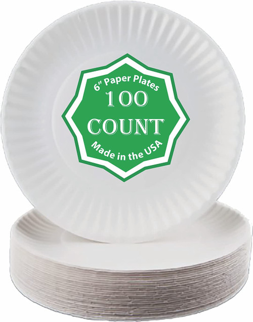 Perfect Stix Paper Plate 6" Paper Plates White, 100 Count (Pack of 1) Perfect Stix Paper Plate 6" Paper Plates White, 100 Count (Pack of 1)