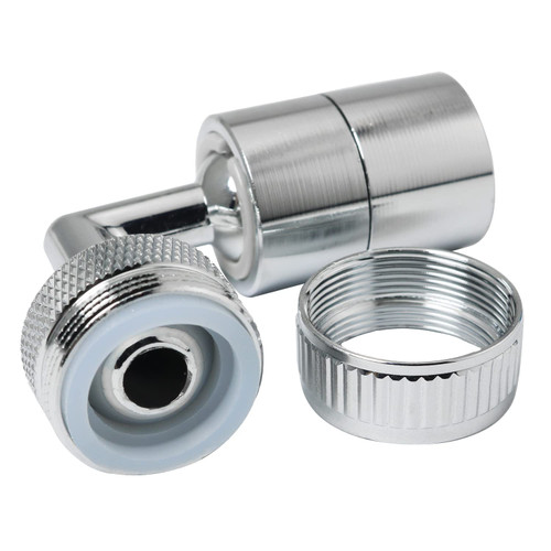 SJZBIN Filter Faucet Head, 720 Degree Rotating Extender, Faucet Extender for Kitchen Sink Splash Filter, Swivel Sink Faucet Aerator Water Saving Rotatable Faucet Sprayer Head, Silver