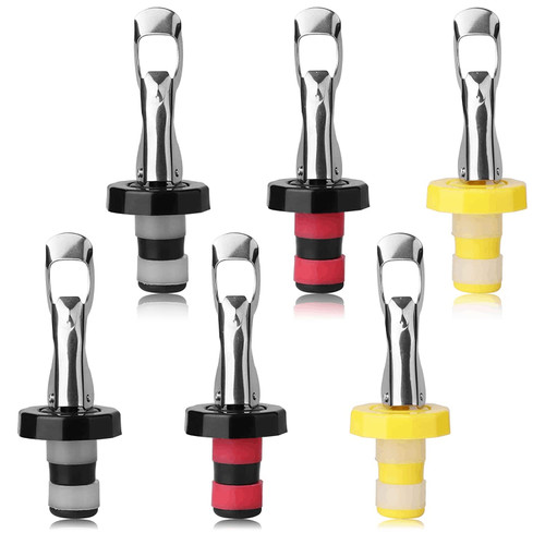 6pcs Reusable Wine Stoppers, Silicone Vacuum Bottle Stopper,Expanding Manual Beverage Bottle Stopper,Wine Bottle Airtight Seal Cork 6pcs Reusable Wine Stoppers, Silicone Vacuum Bottle Stopper,Expanding Manual Beverage Bottle Stopper,Wine Bottle Airtight Seal Cork