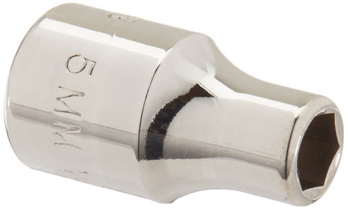 Williams mm-605 1/4 Drive Shallow Socket, 6 Point, 5mm