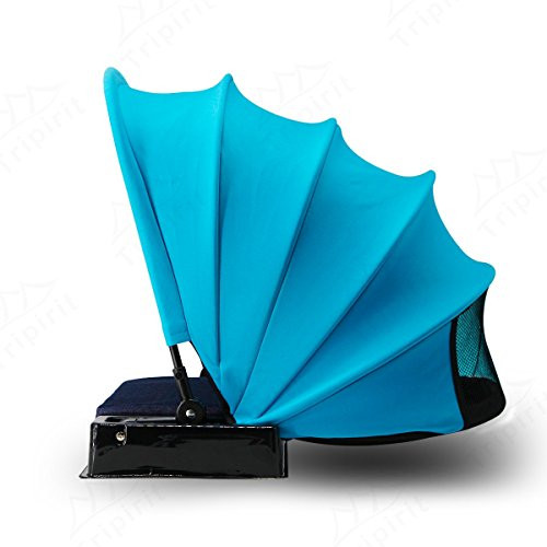 Tripirit Portable Sun Shade Canopy - Small Sun Beach Shader Beach Shelter, Sun Protection for Face while Sunbathing - Blue