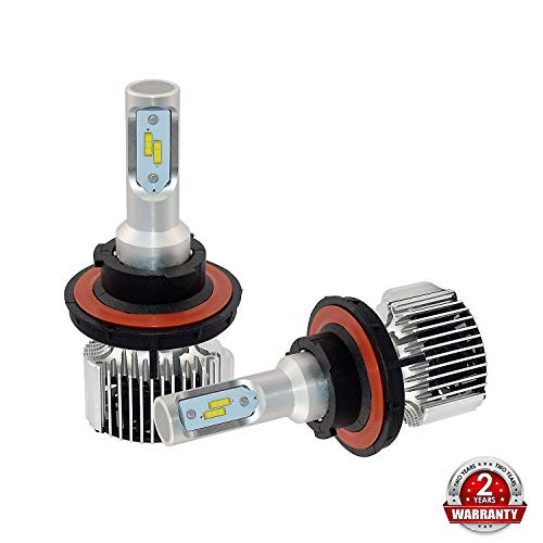 XSPEED 9600 Lumens H13 Hi/Low Beam Extremely Super Bright LED Headlight Bulbs X8 Series XTC Chips All-in-One Aluminum Body Conversion Kit Xenon White 6000k 2 Yr Warranty