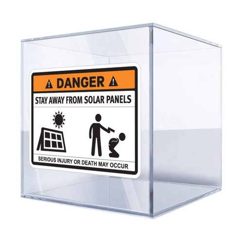 Decal Stickers Stay Away from Solar Panels Funny Sign 10 X 7,2