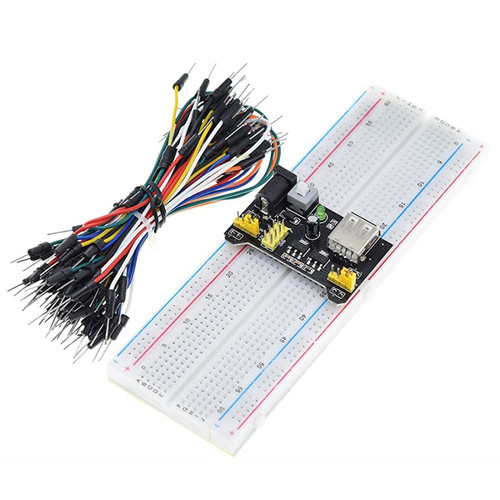 3.3V/5V MB102 Breadboard Power Module+MB-102 830 Points Prototype Bread Board Suitable for arduino kit +65 Jumper wires-MB102 Black Kit