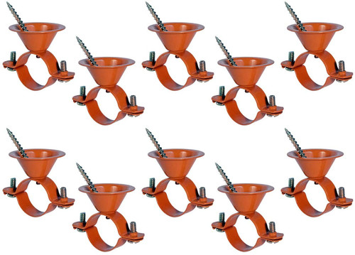 HIGHCRAFT ICF-DQ01-10 Bell Hanger Copper Coated Steel for 1'' Pipe (10PK), 1, 10 Pack