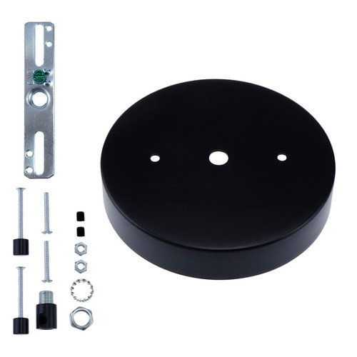 Wealrit Ceiling Canopy Kit,Canopy Light Kit with All Mounting Hardware,5 Inch Diameter Black Pendant Light Plate Base,Ceiling Lighting Fixtures for Chandelier Pendant Light Fixtures