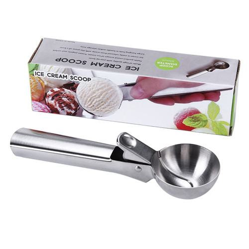 Linwnil Cookie Scoop Set - Small/1 Tablespoon, Medium/2 Tablespoon, Large/3 Tablespoon - Ice Cream Scoop Set, 18/8 Stainless Steel Dough Scoop Cupcake Scoop Melon Baller (Trigger Scoop,Size M)