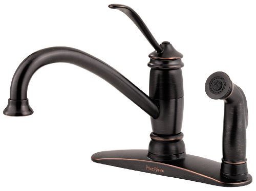 Pfister LF0343ALY Brookwood 1-Handle Kitchen Faucet with Side Spray, Tuscan Bronze, 1.8 gpm
