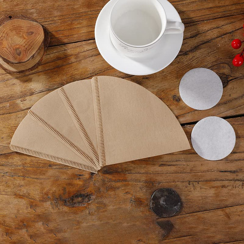 Coffee Filters,#2Coffee Filter 2-4 cup,Natural Unbleached Coffee Filters Disposable Paper Coffee Filters 100 Count Compatible with Pour Over Coffee Dripper and Coffee Maker