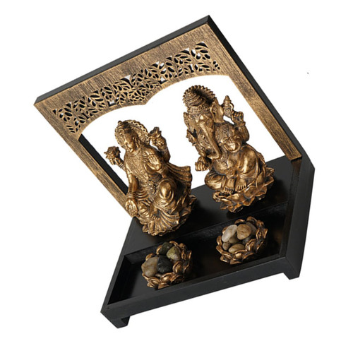 Didiseaon Buddha Statue Candlestick Ornament Tabletop Decor tealight Candle Holders Antique Decor Decorative Candle Tray Sitting Buddha Statue Tabletop Buddha Zen Garden Resin Candle Shelf