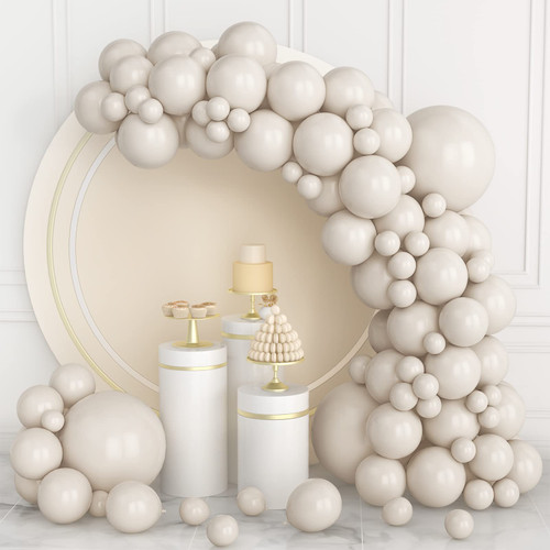 100Pcs White Balloons, Sand White Balloon Garland Arch Kit 18/12/10/5 Inch Matte White Different Sizes Latex Balloons for Birthday Wedding Party Baby Shower Wedding Graduation Decorations 100Pcs White Balloons, Sand White Balloon Garland Arch Kit 18/12/10/5 Inch Matte White Different Sizes Latex Balloons for Birthday Wedding Party Baby Shower Wedding Graduation Decorations